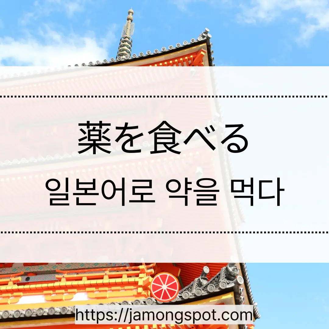 薬を食べる vs 飲む 약을 먹다 맞는 표현은?