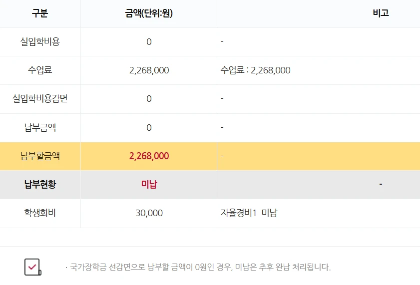 대학교 국가장학금을 신청하면 선감면은 언제 되나